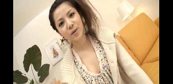  Sexy Asian Rina Koizumi exposes hairy twat for a vibrator